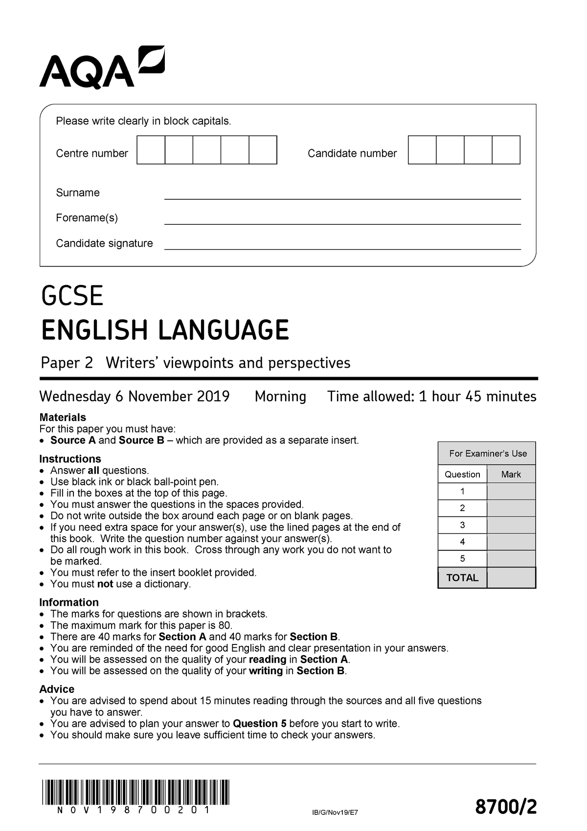 aqa-87002-qp-nov19-this-is-an-english-language-gcse-past-practice