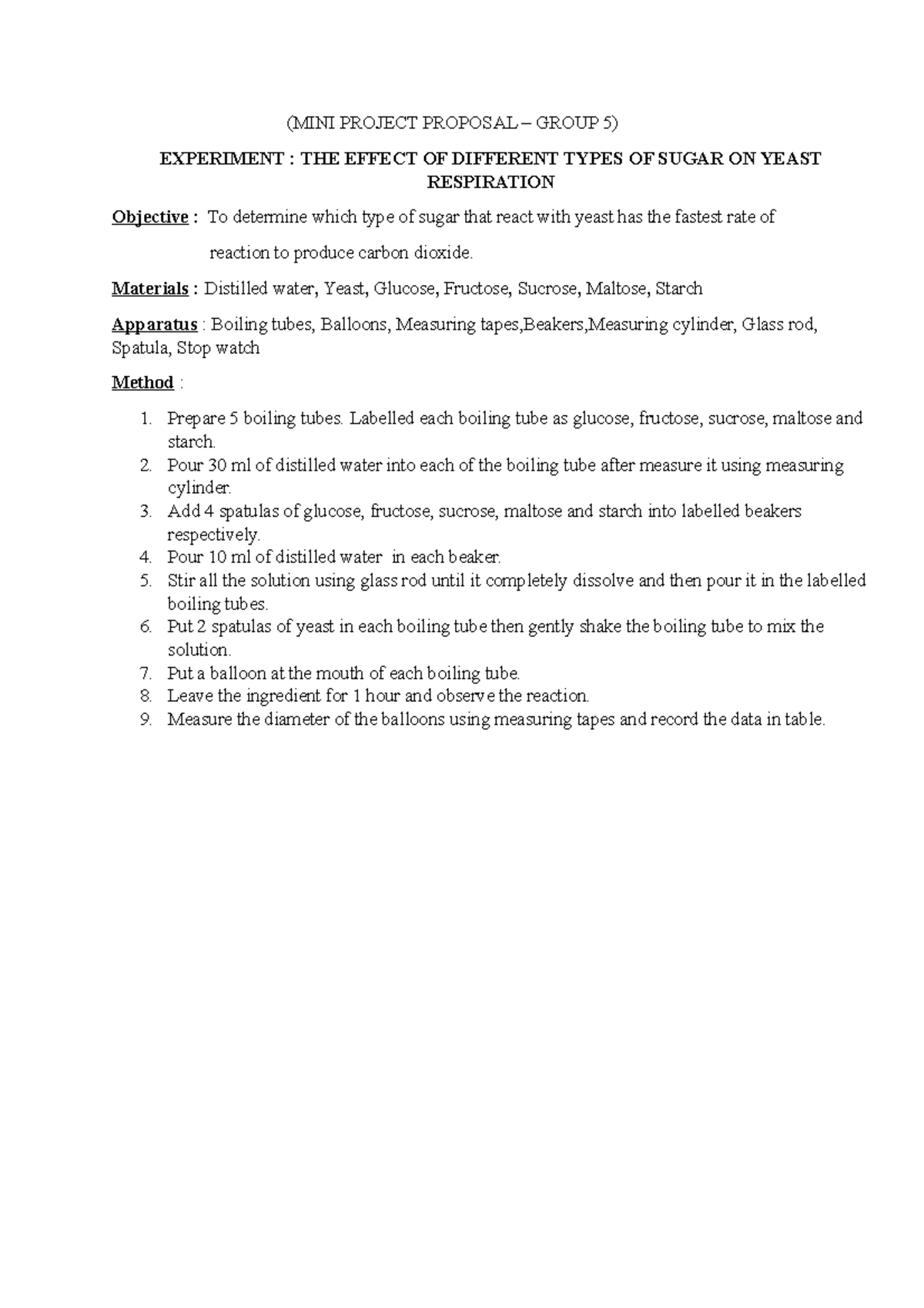 Proposer MINI Project - (MINI PROJECT PROPOSAL – GROUP 5) EXPERIMENT ...