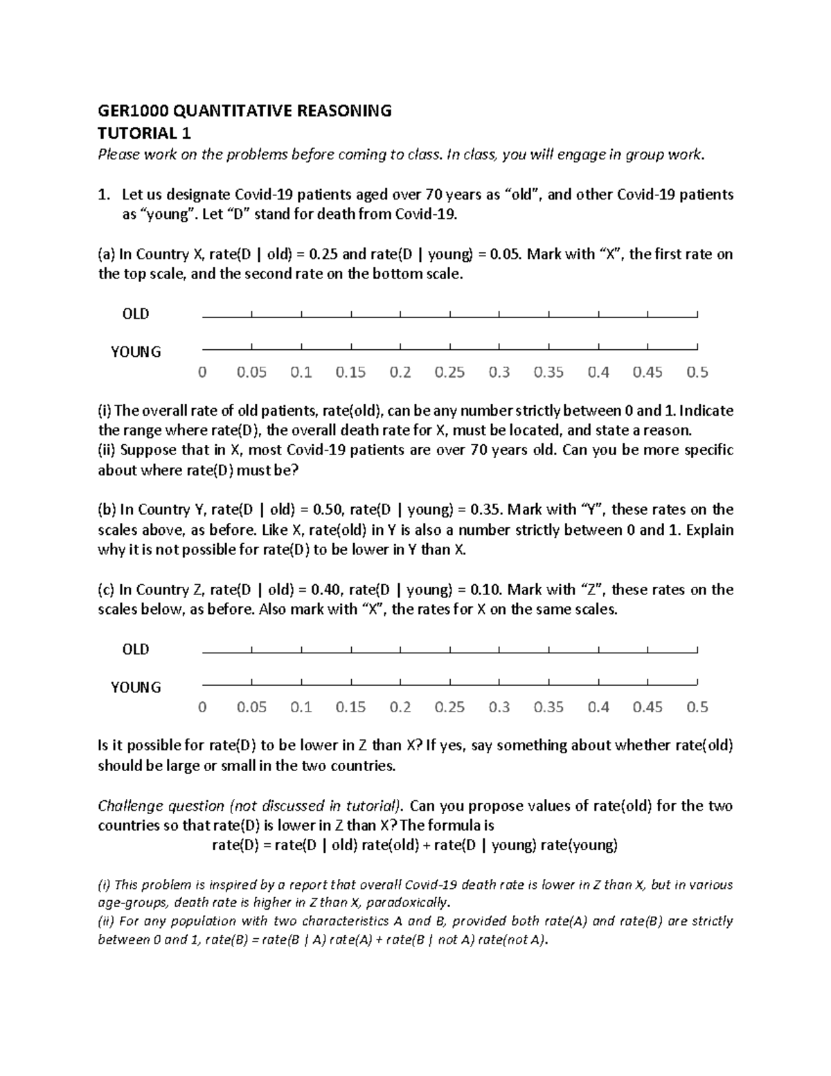 Tutorial 1 2021/2022 GER100 - GER1000 QUANTITATIVE REASONING TUTORIAL 1 ...