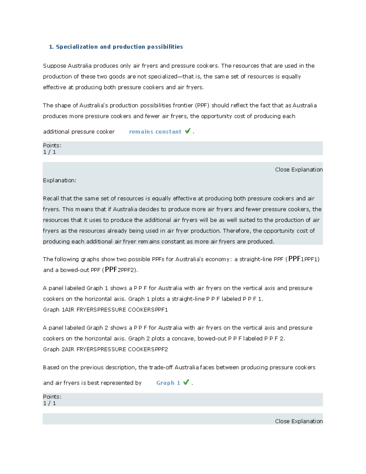 ECO 201 Module 2 Quiz - practice exam for notes - 1. Specialization and ...