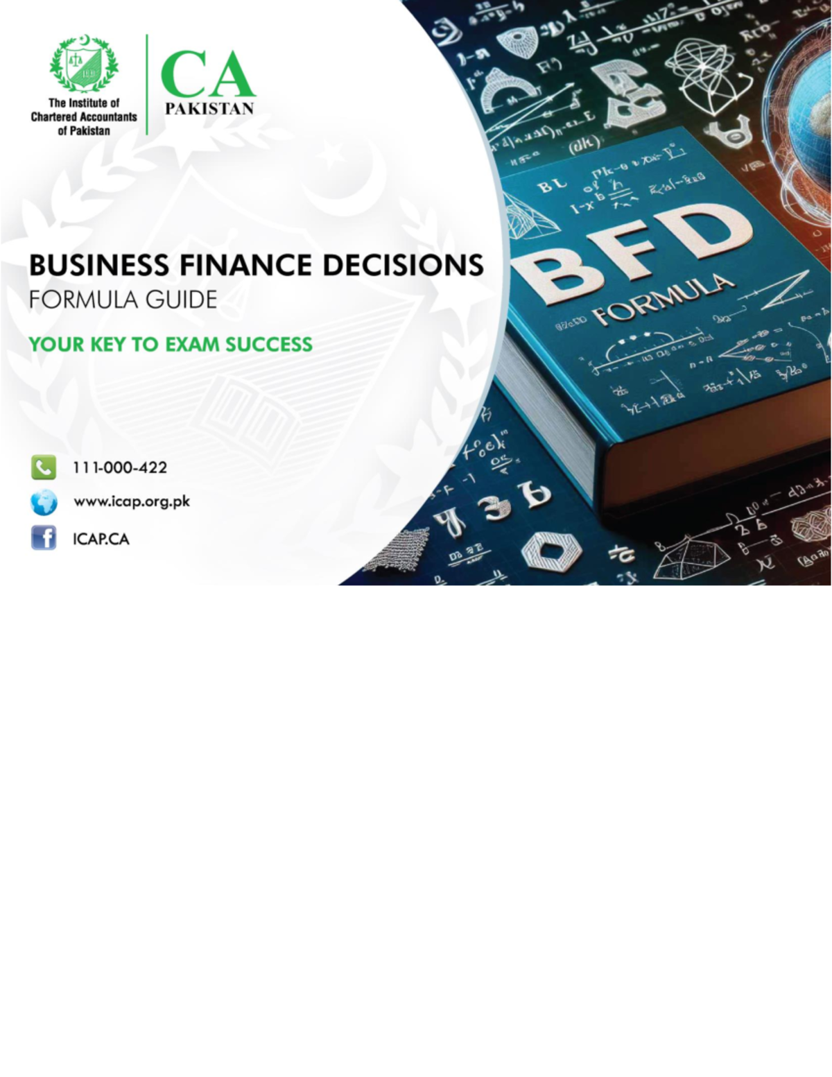 BFD Formula Sheet for exams by ICAP - FORMULA GUIDE BUSINESS FINANCE ...