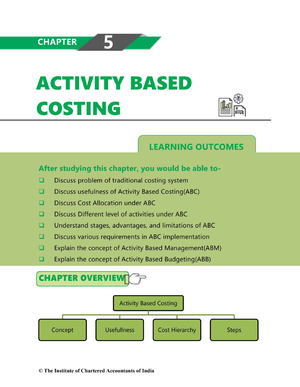activity based costing analysis