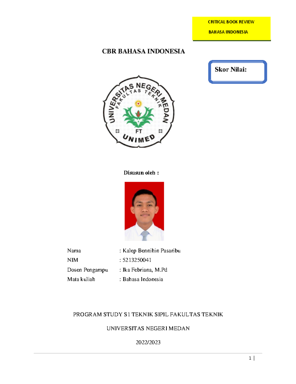 CBR B. Indonesia Kalep Bennihin Pasaribu - CBR BAHASA INDONESIA Disusun ...