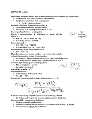 QBA 120 Exam 3 Review Guide - Unit 3 Large sample confidence interval ...