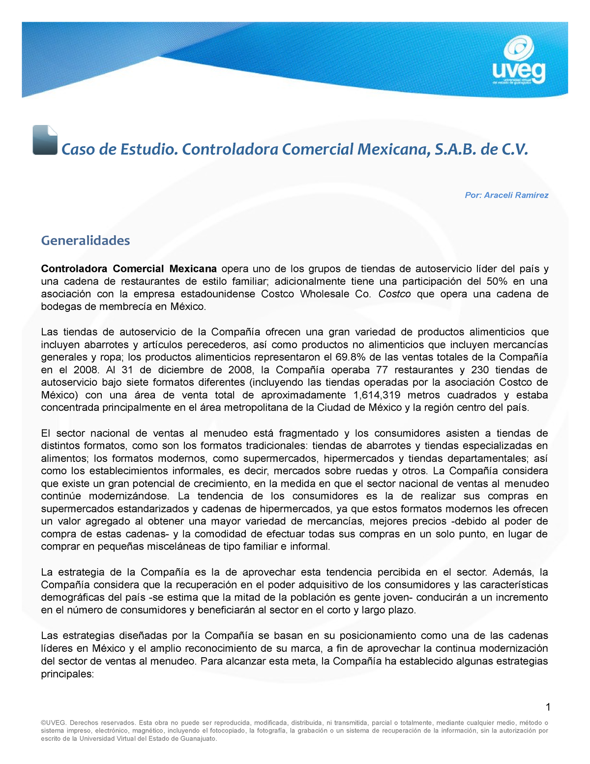 ECO EA5 Caso - Caso De Estudio. Controladora Comercial Mexicana, S.A.B ...