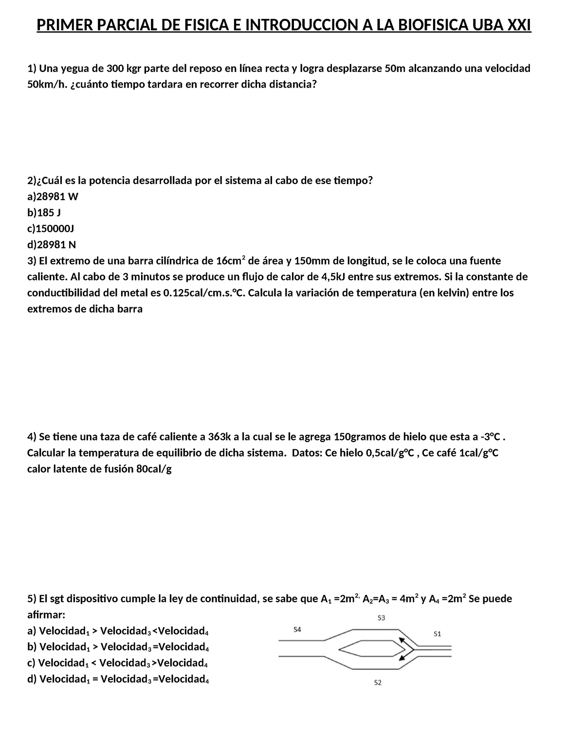 Primer Parcial DE Fisica E Introduccion A LA Biofisica UBA XXI 2 ...