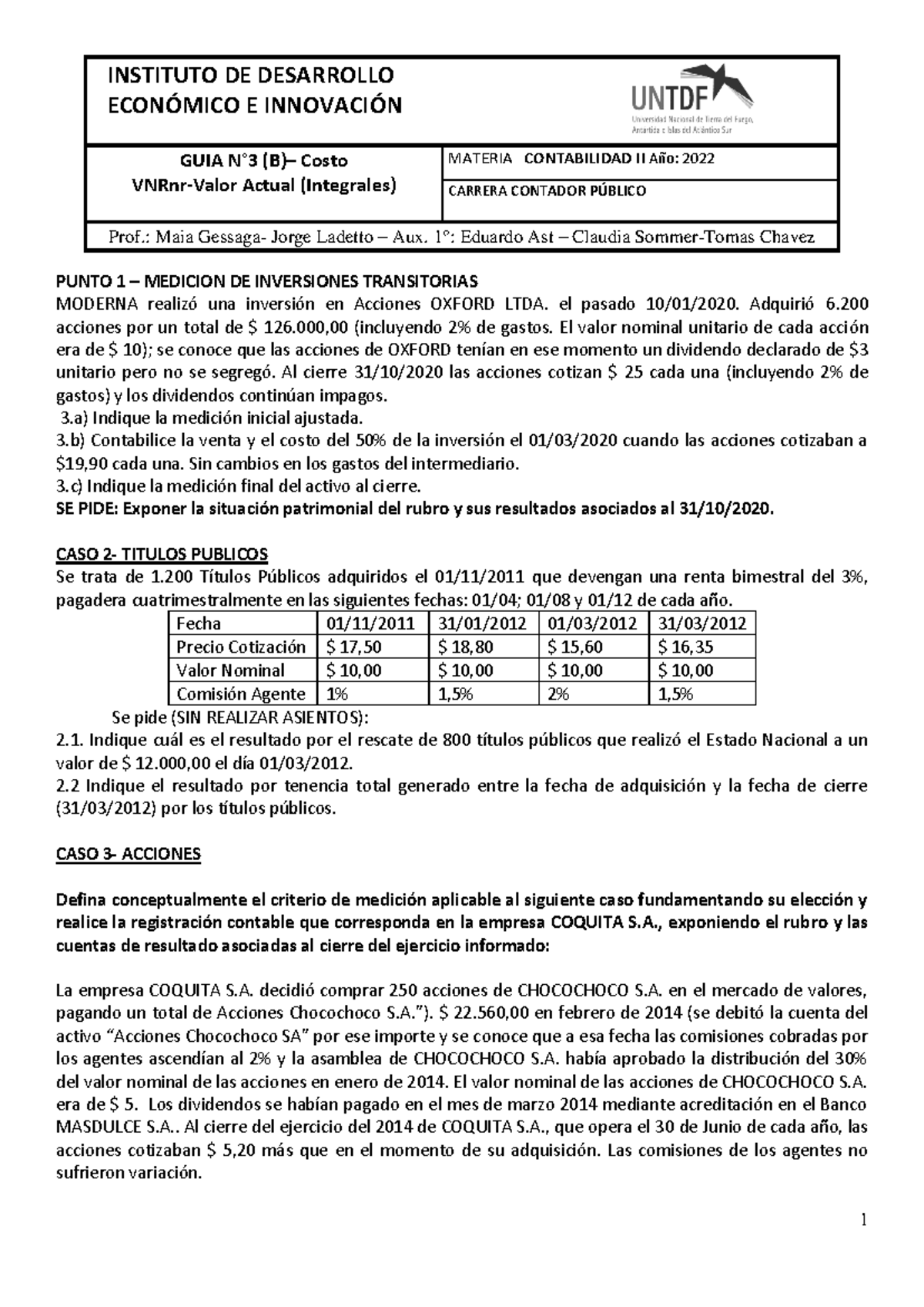 TP N°3B - Integral inversiones transitorias - INSTITUTO DE DESARROLLO ...