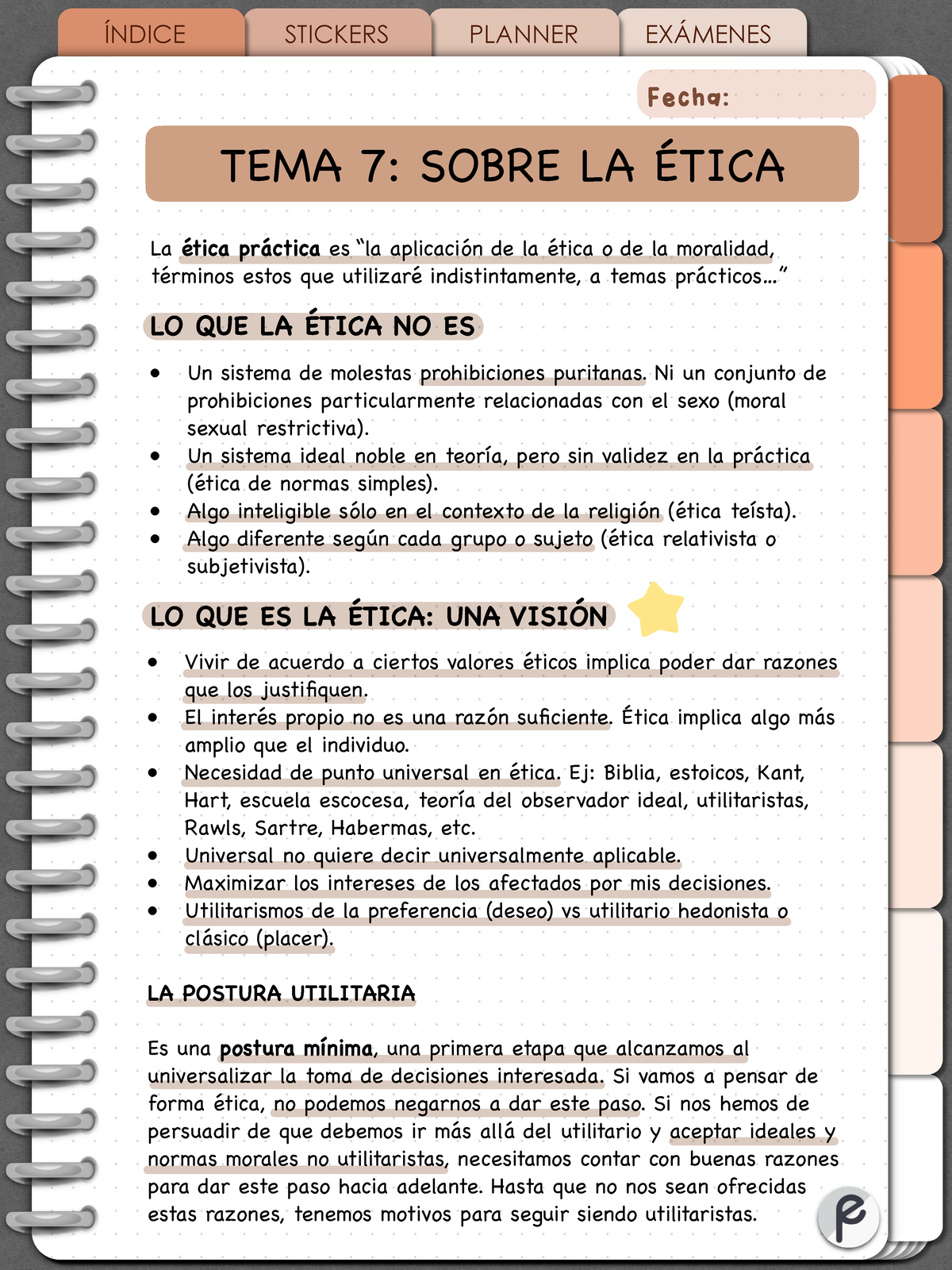 TEMA 7 - Apuntes de diapositivas - ÍNDICE STICKERS PLANNER EXÁMENES ...