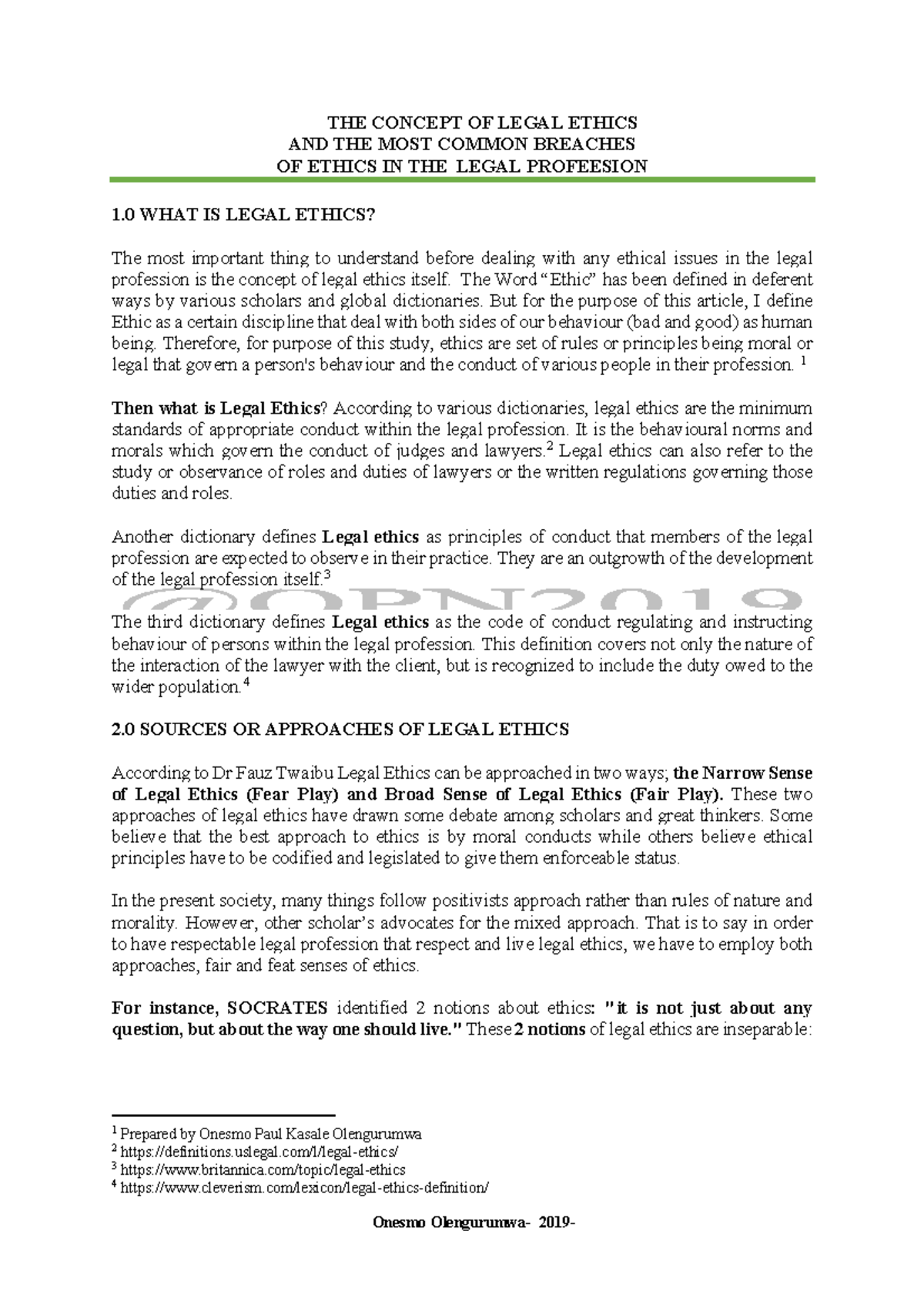 THE Concept OF Legal Ethics AND THE MOST63810478 THE CONCEPT OF