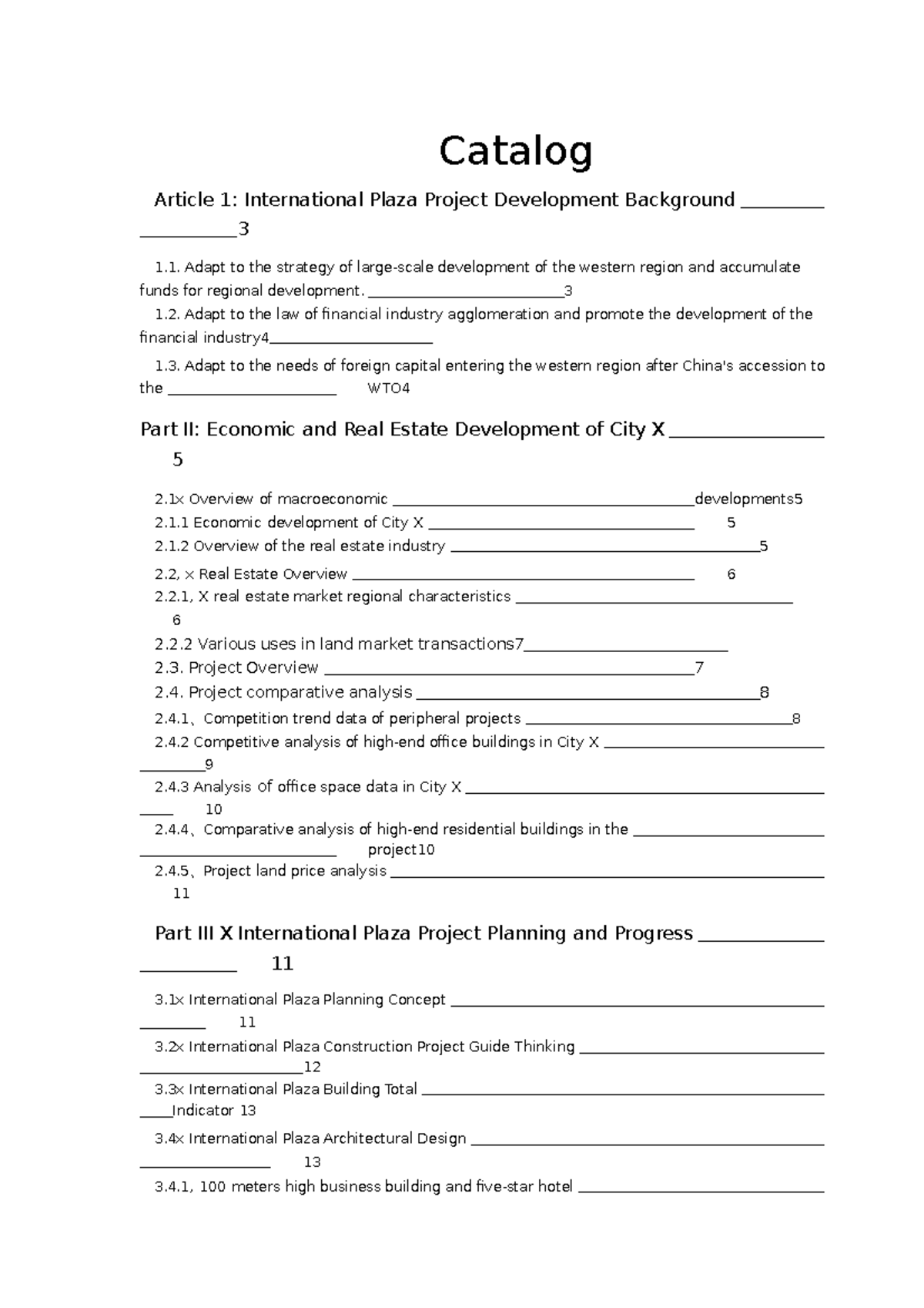 International Plaza Project Development Background - Adapt to the ...