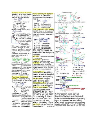 Econ Study 4 - A cheat sheet for the second Macro. midterm. Allowed to ...