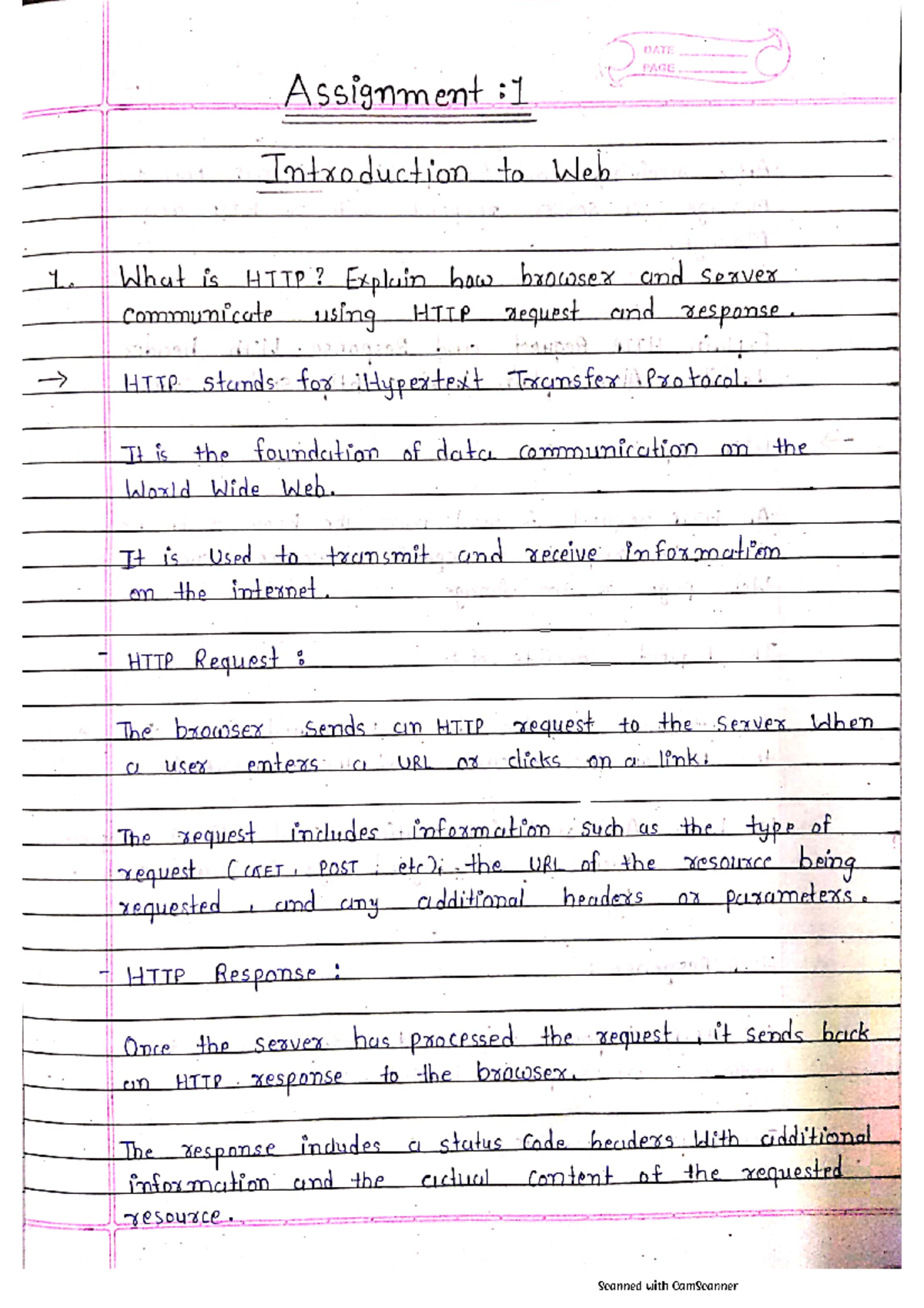 Assignment 1 ( web ) - Bachelor of engineering - Studocu