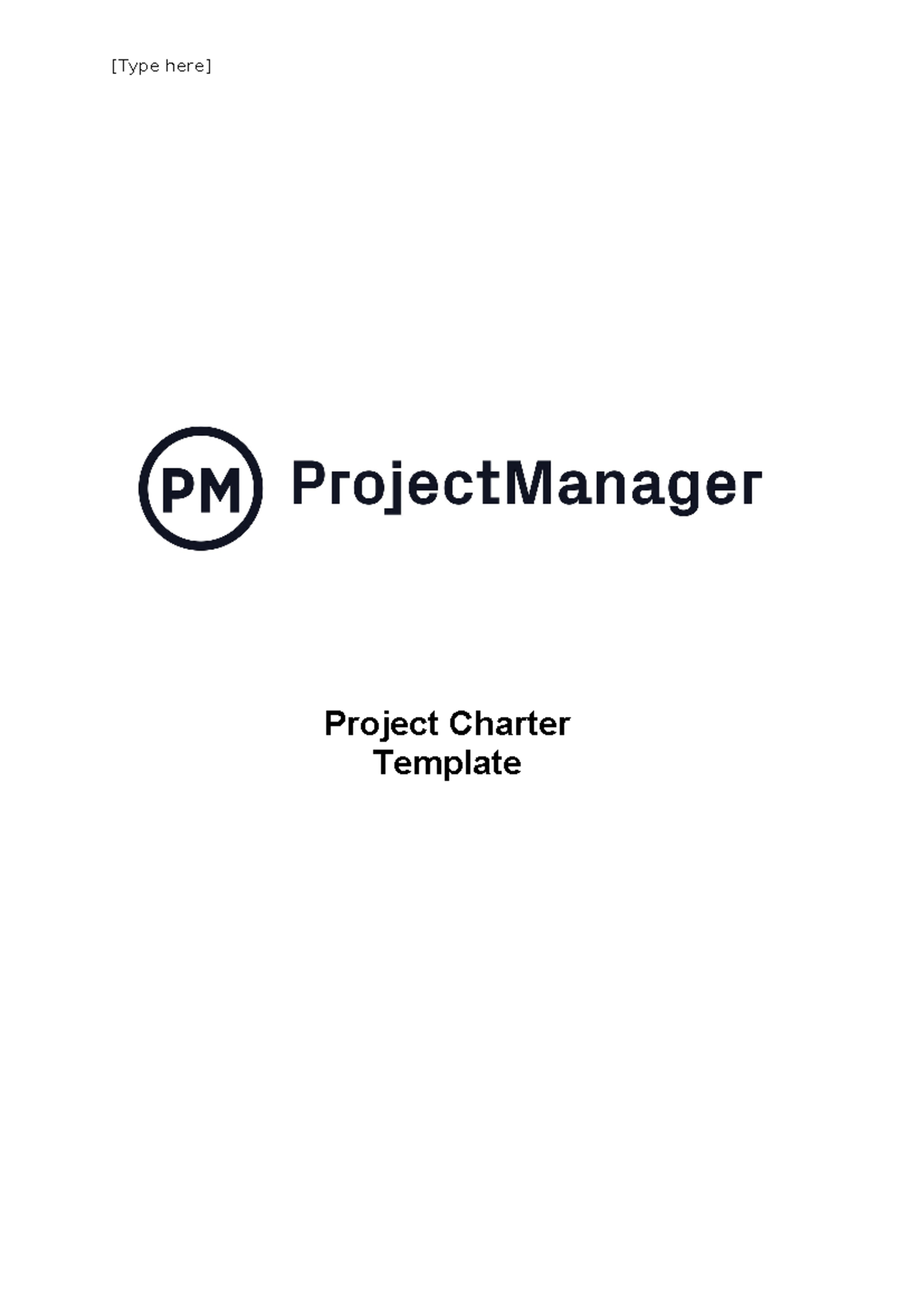 Project Manager-Project-Charter-Template-WLNK - [Type here] Project ...