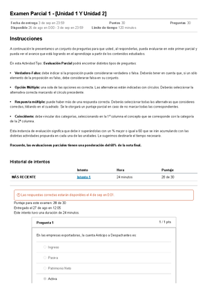 Examen Parcial 1 - [Unidad 1 Y Unidad 2] Contabilidad Especifica I ...