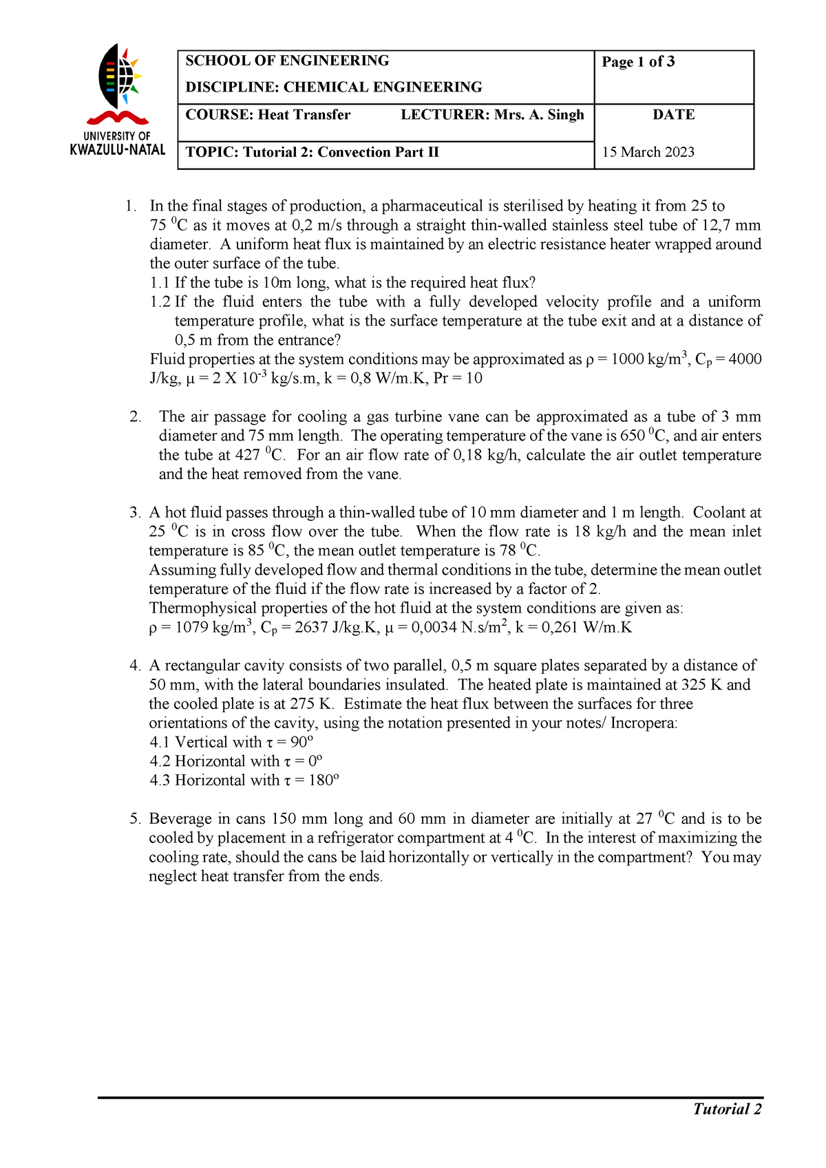 tutorial-2-part-ii-school-of-engineering-discipline-chemical