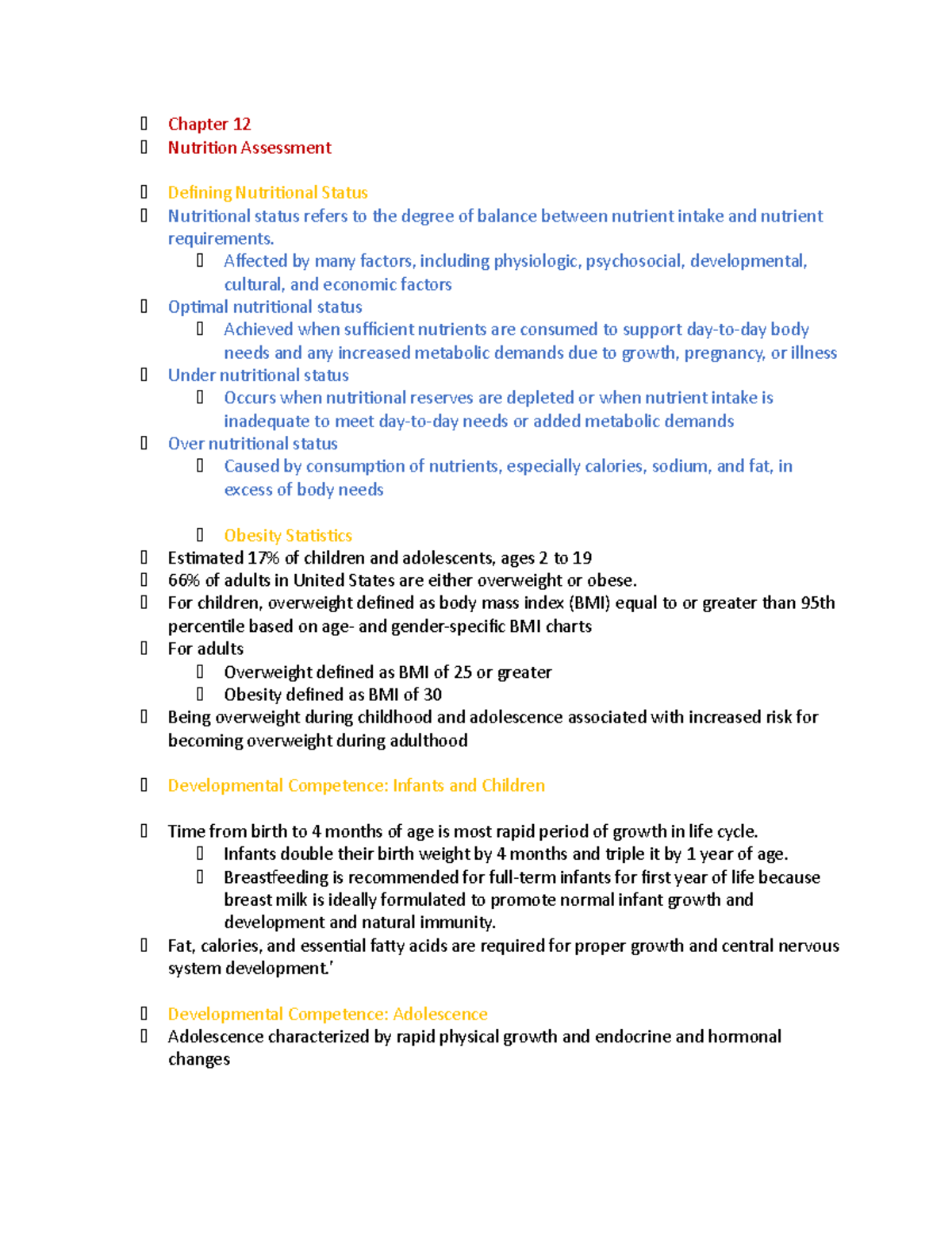 Chapter 12 nutrition assesment - ́ Chapter 12 ́ Nutrition Assessment ́ ...