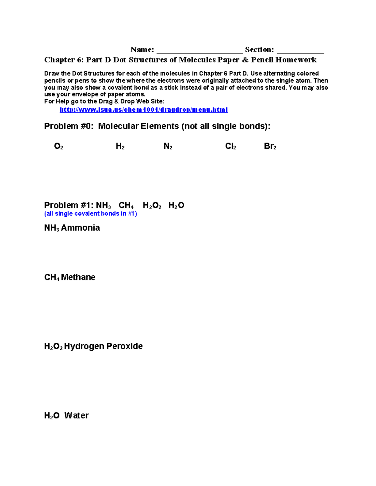 CH+6+Pencil+and+paper+Lewis+structures - Name ...