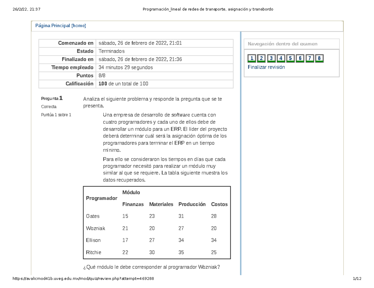 3. Programación lineal de redes de transporte, asignación y transbordo