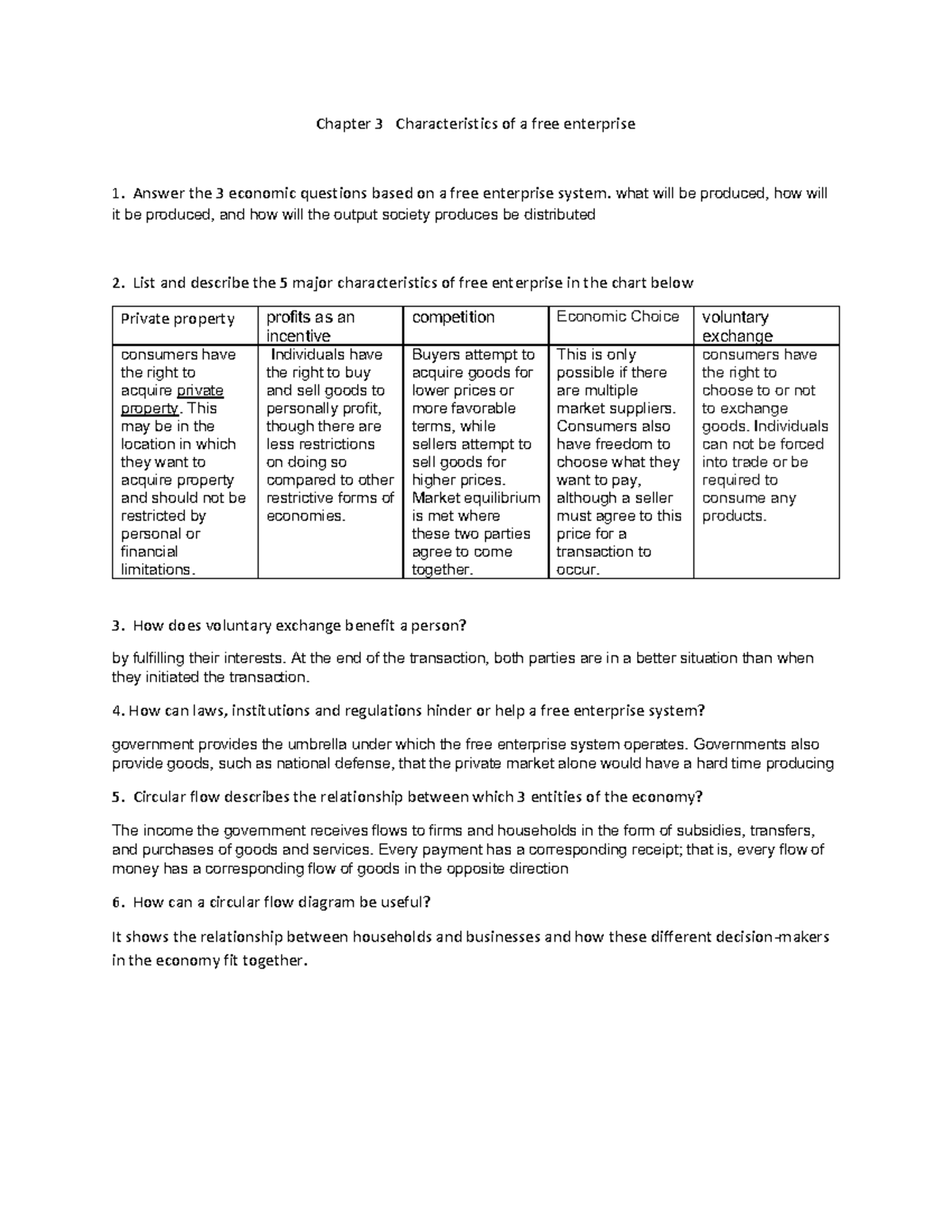 Chapter 3 sec 1 - for class - Chapter 3 Characteristics of a free ...