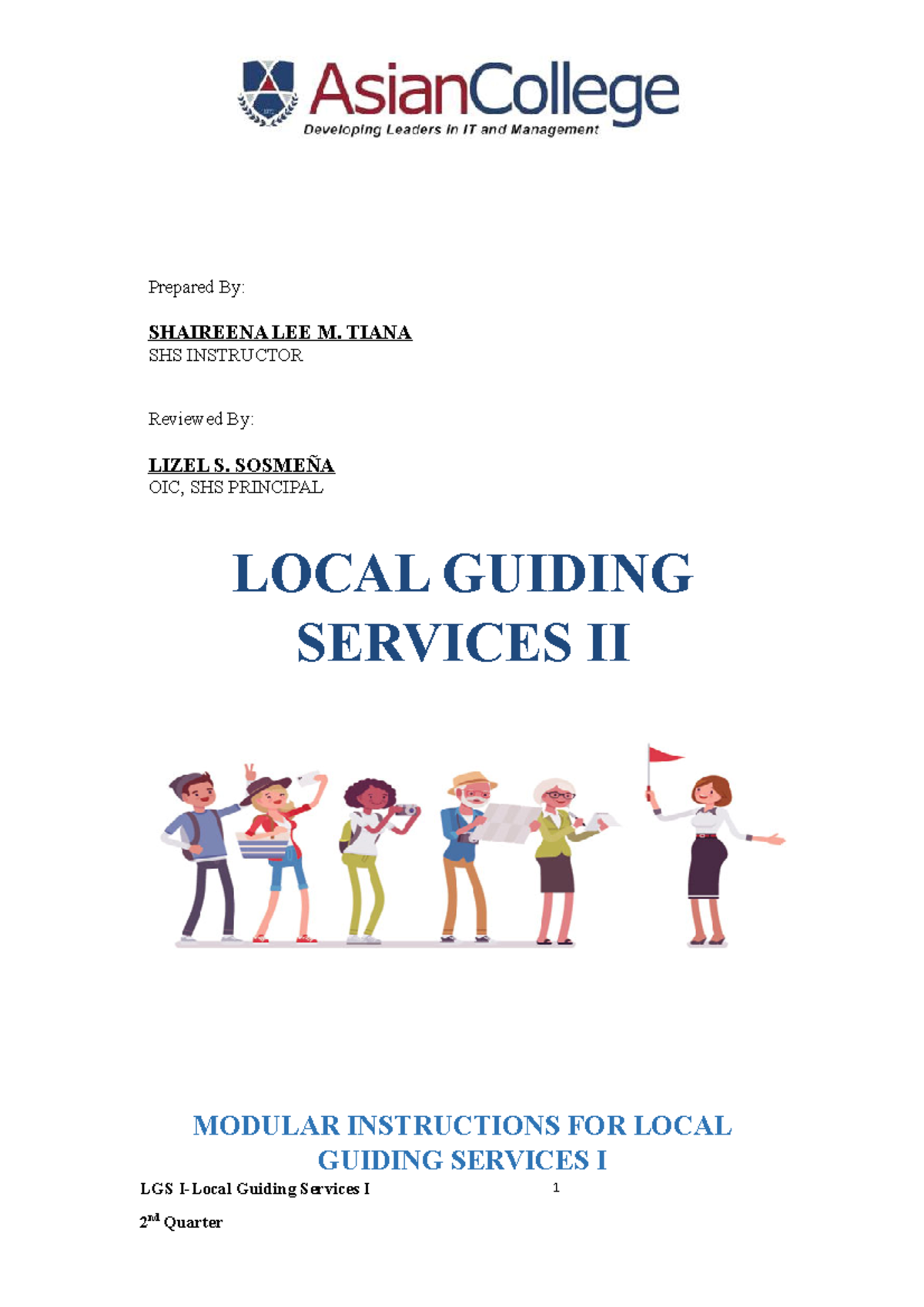 LGS 2 3rd Q - Local guiding services II Rubrics - Prepared By ...
