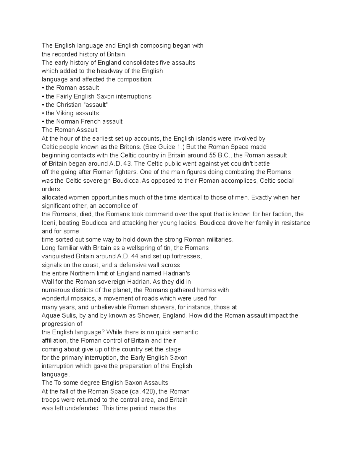 Modern British Literature chpt 1 notes The English language and