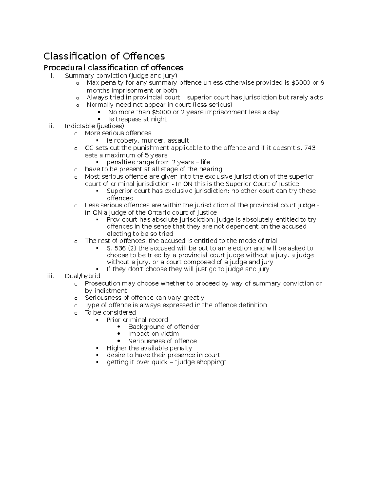 classification-of-offences-classification-of-offences-procedural