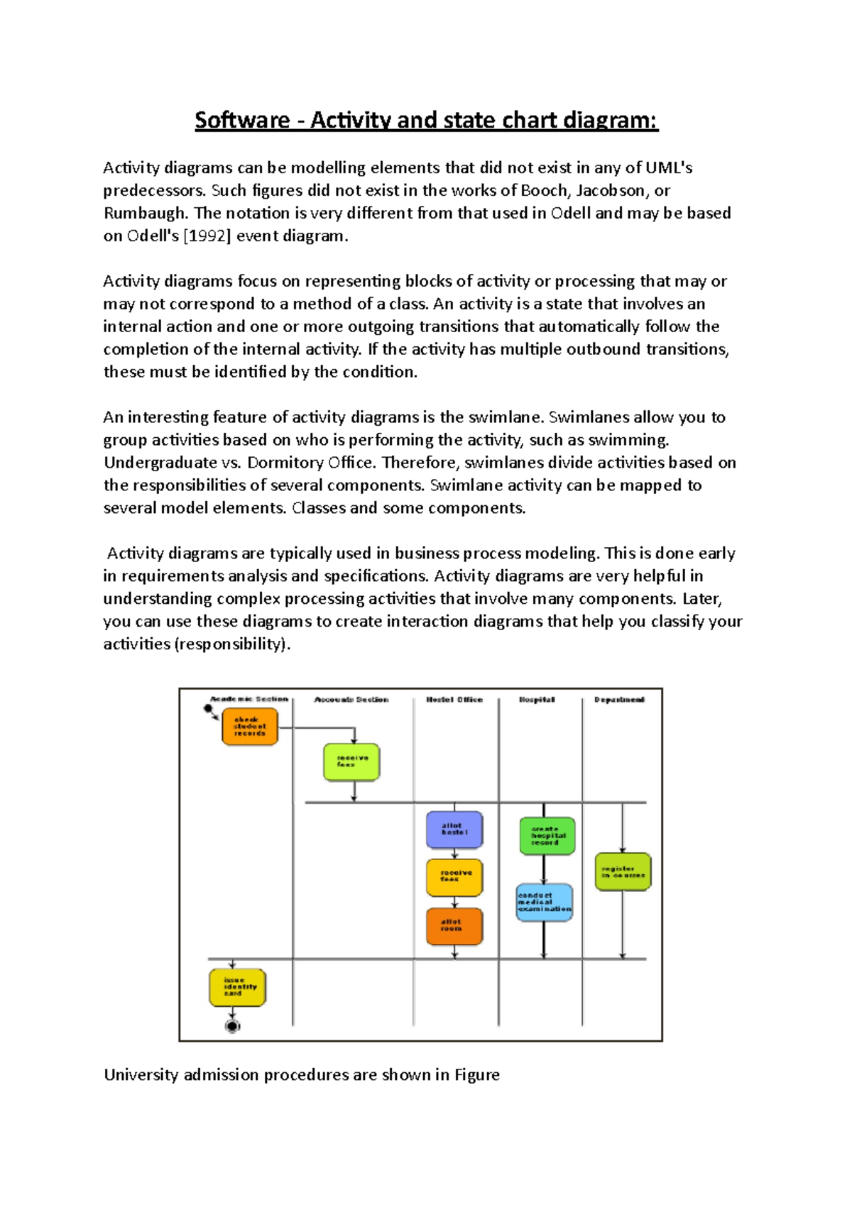 Software - Activity and state chart diagram - Software - Activity and ...