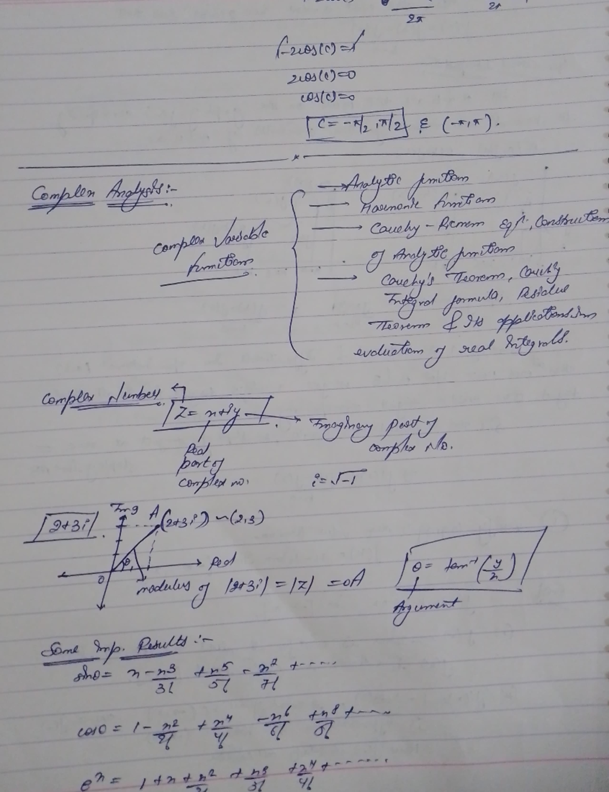 Complex Analysis - LECTURE NOTES - Matheamtics - Enbey Bortg Nodald Ar3 ...