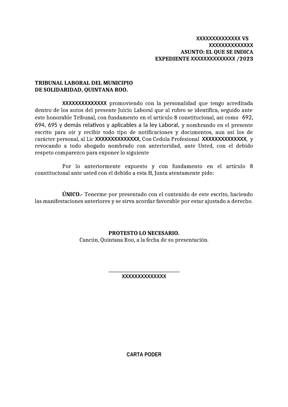 Nombramiento Laboral Formato Para Nombra A Profesional En Derecho