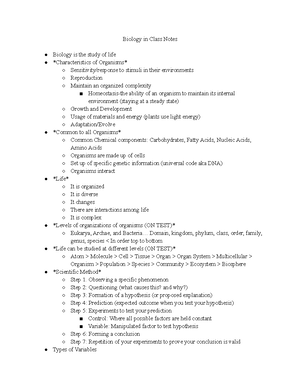 Unit 1 - Classification of living things - Biology Notes - Deprecated ...