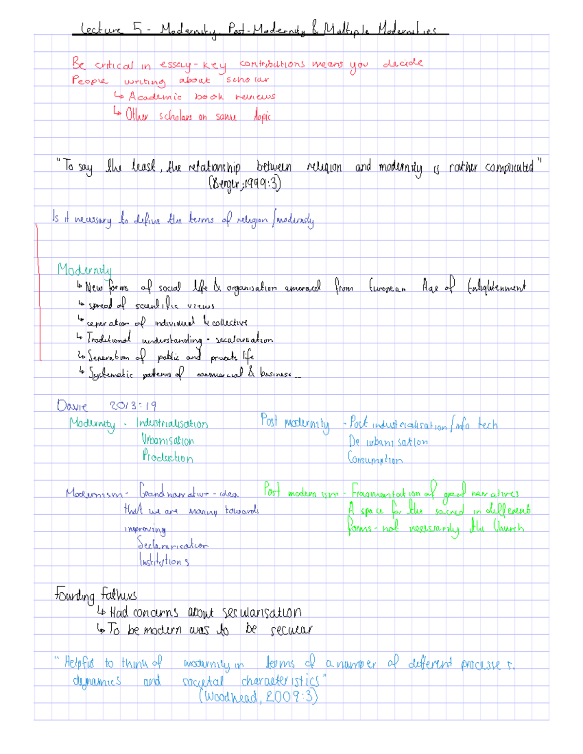lecture 3 notes - THEO2250 - Studocu