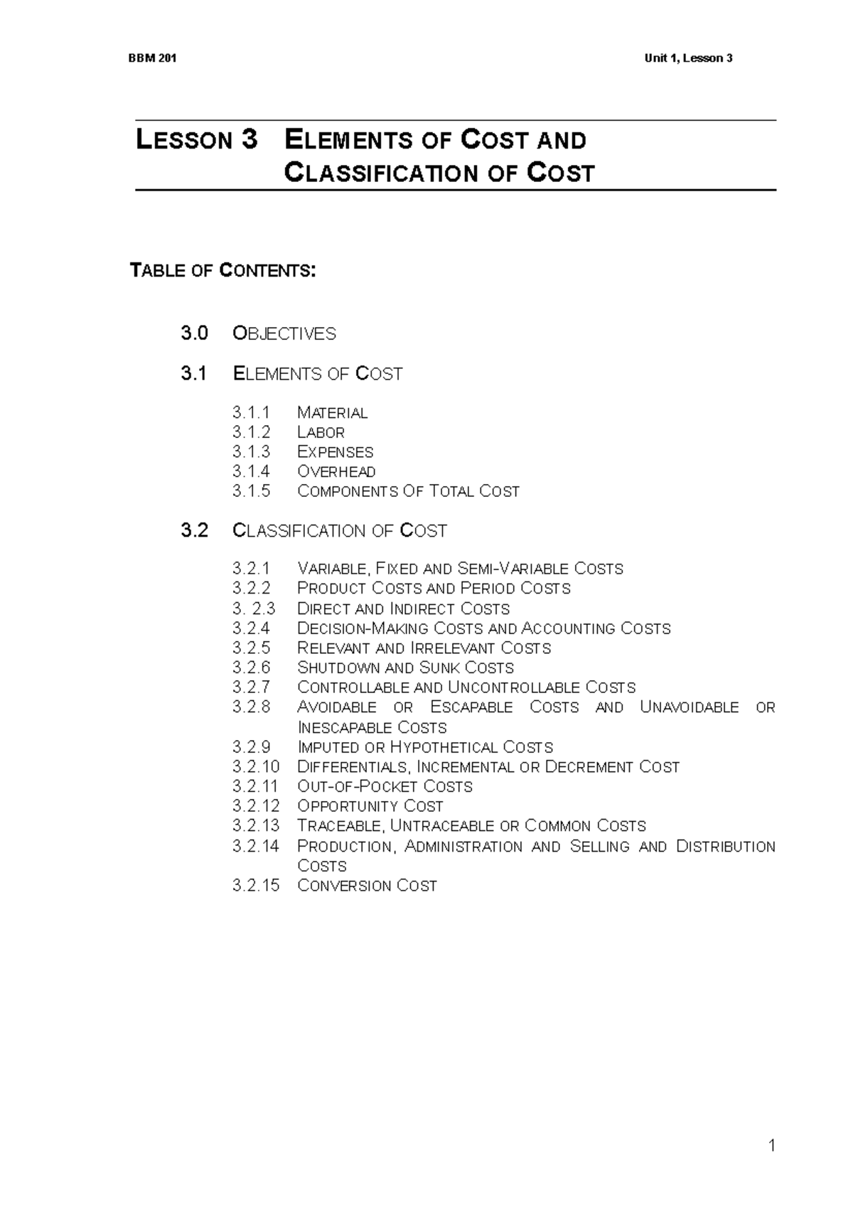 bbm201-l3new-lesson-3-elements-of-cost-and-classification-of-cost