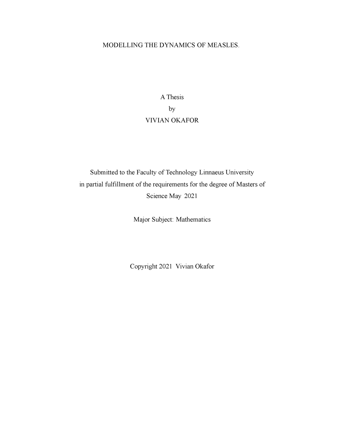 Texas A M Thesis and Dissertation Template 2021pages110 MODELLING