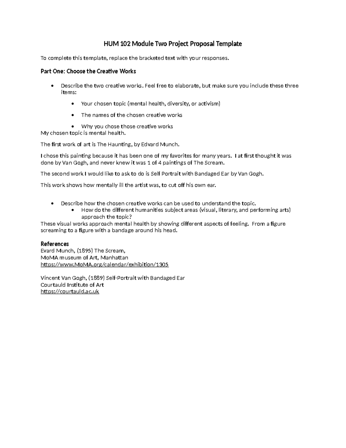 HUM 102 Module Two Project Proposal Template (1) - HUM 102 Module Two ...