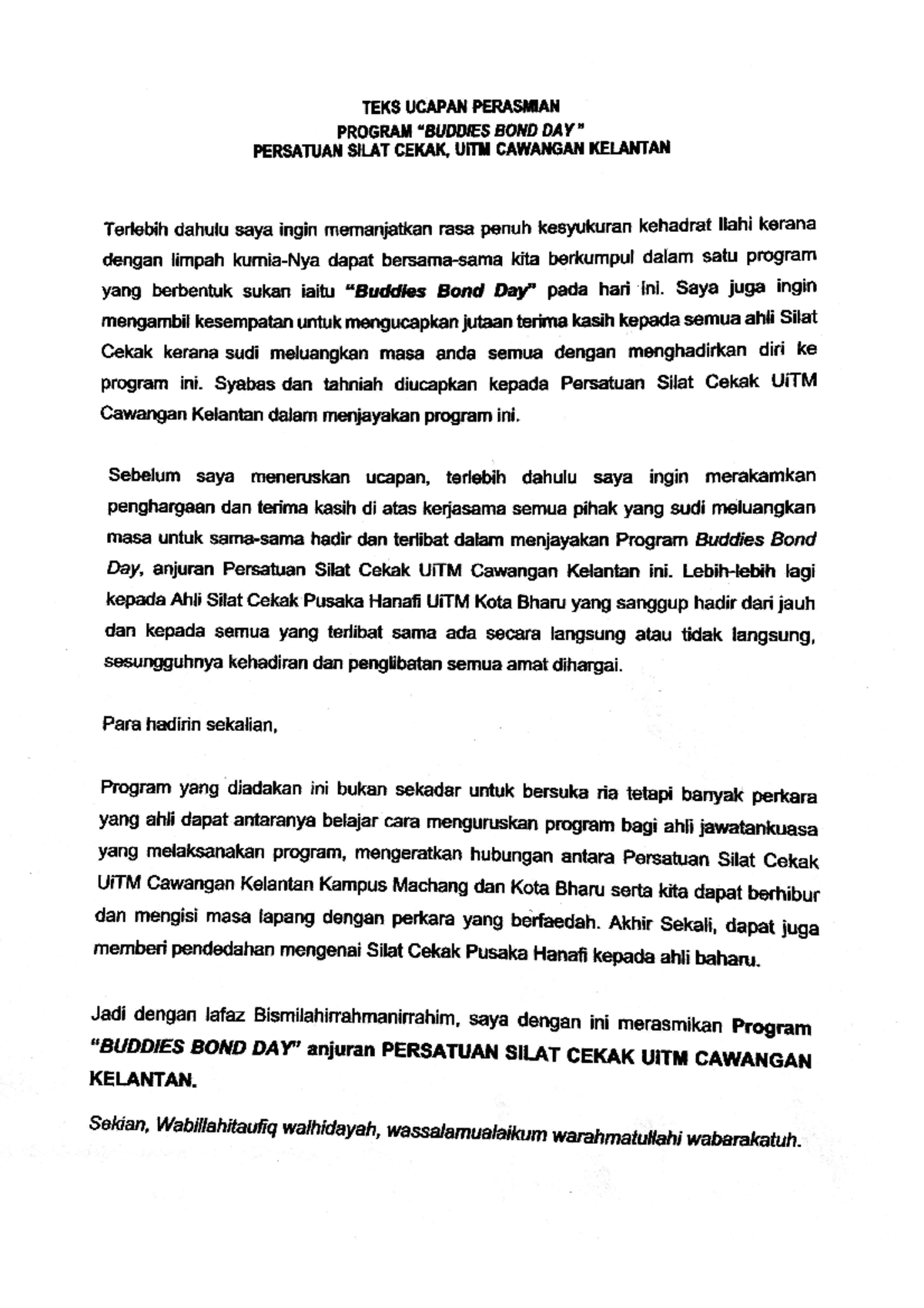 TEKS Perasmi HBA - Introduction of Management - Studocu
