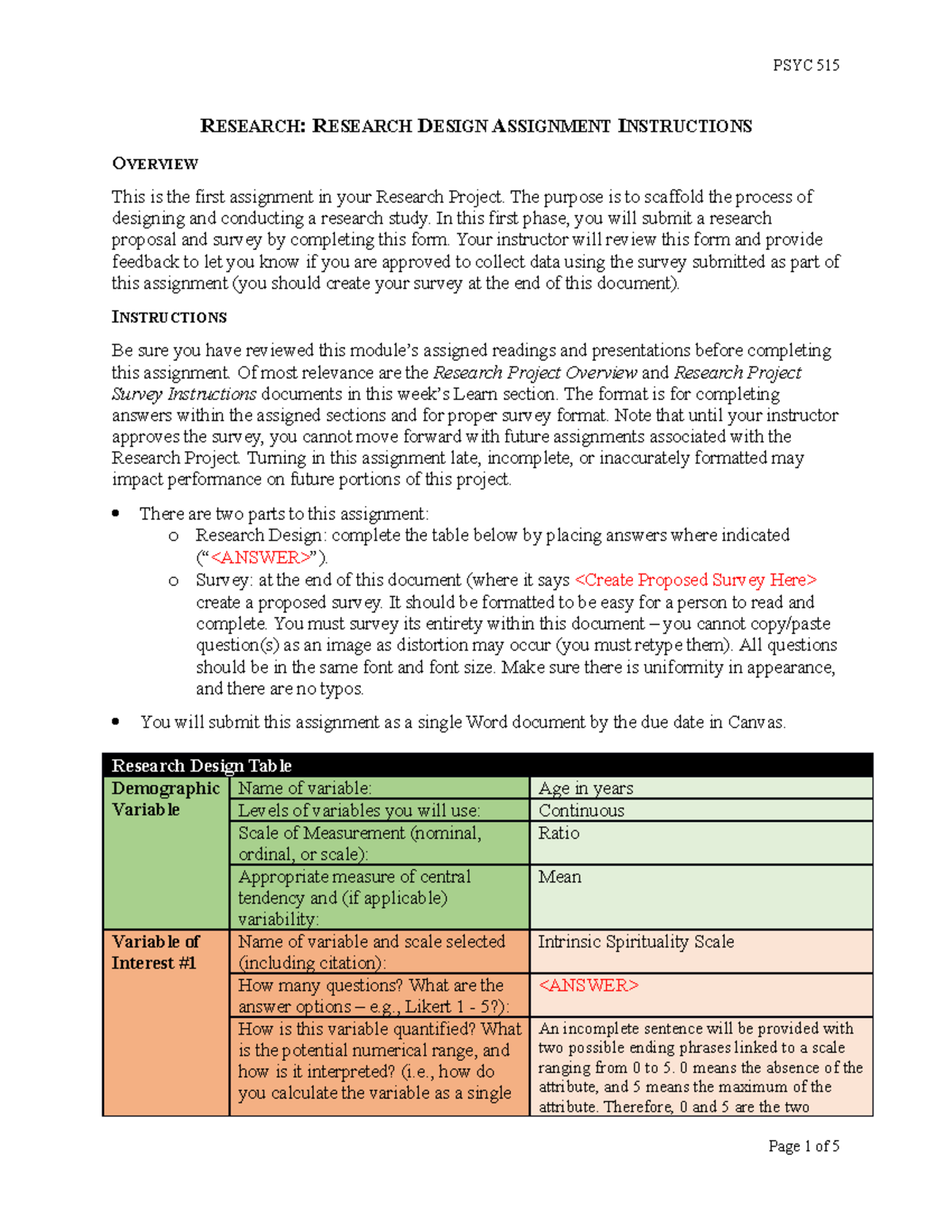 assignment research designs questions analytical methods and findings