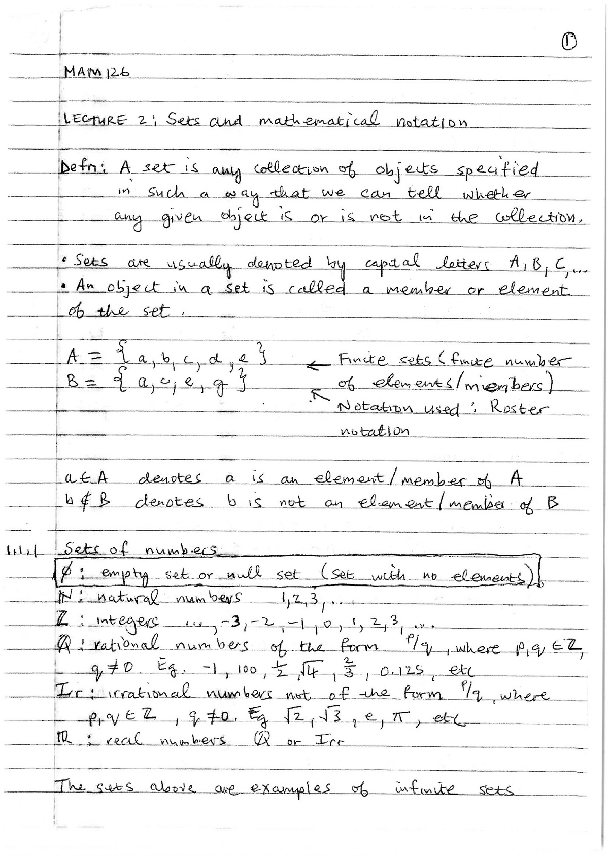 Lecture 2 update -1 - All you will need notes for applied maths for ...