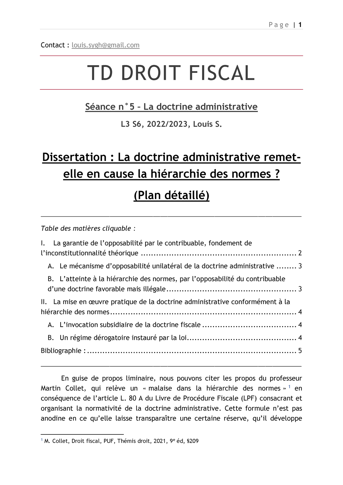 dissertation droit fiscal l3