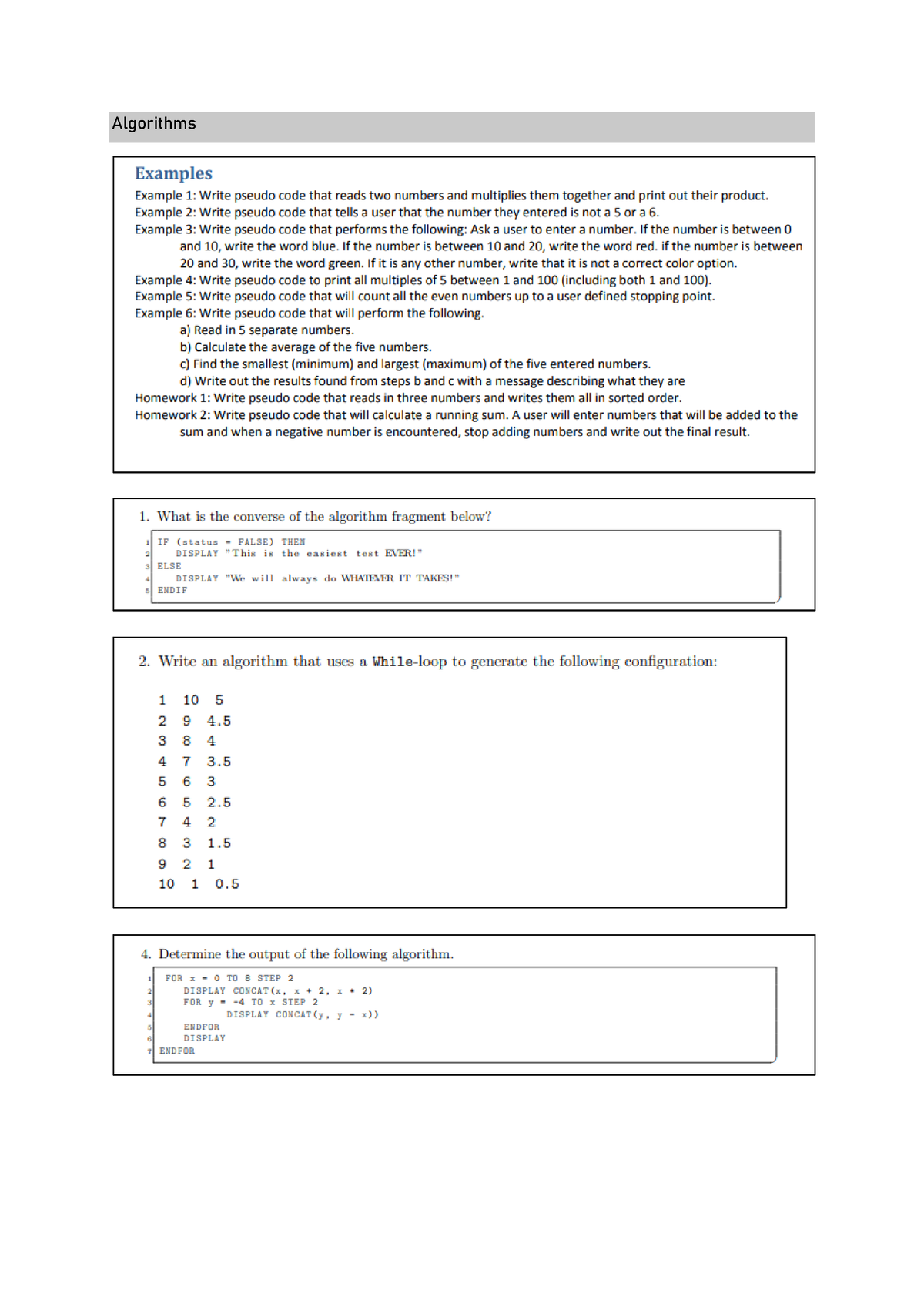 DEV1A - Practice - Algorithms Mathematical expressions in Python ...