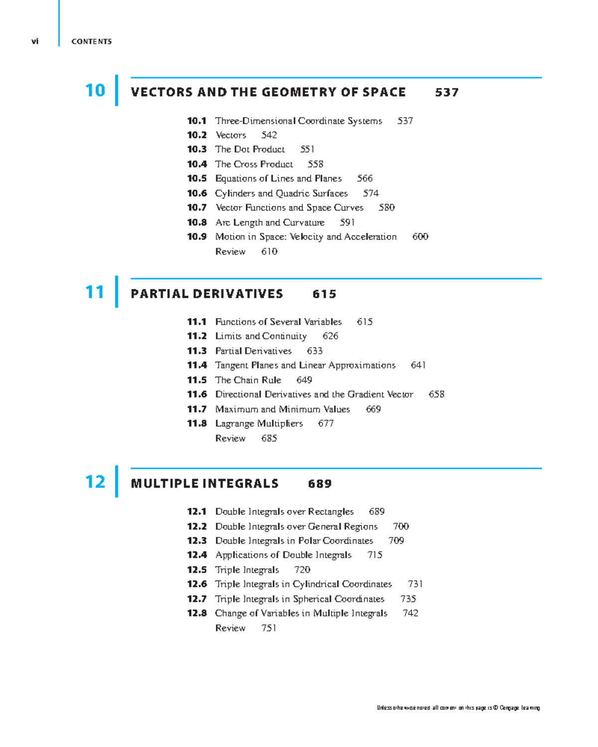 Essential calculus(2013 ) Pdf - vi CONTENTS 10 VECTORS AND THE GEOMETRY ...
