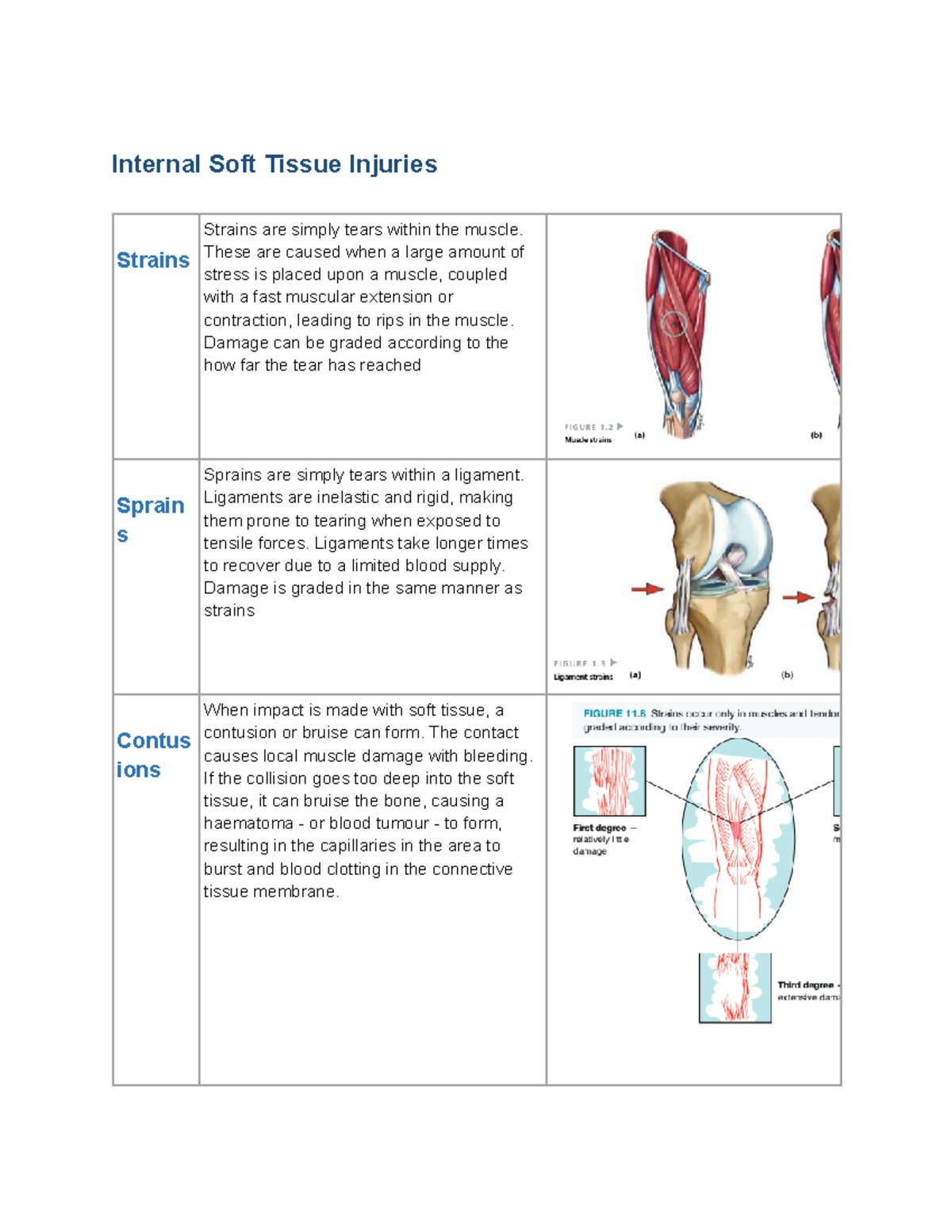 Soft Tissue Injuries and Management - Internal Soft Tissue Injuries ...