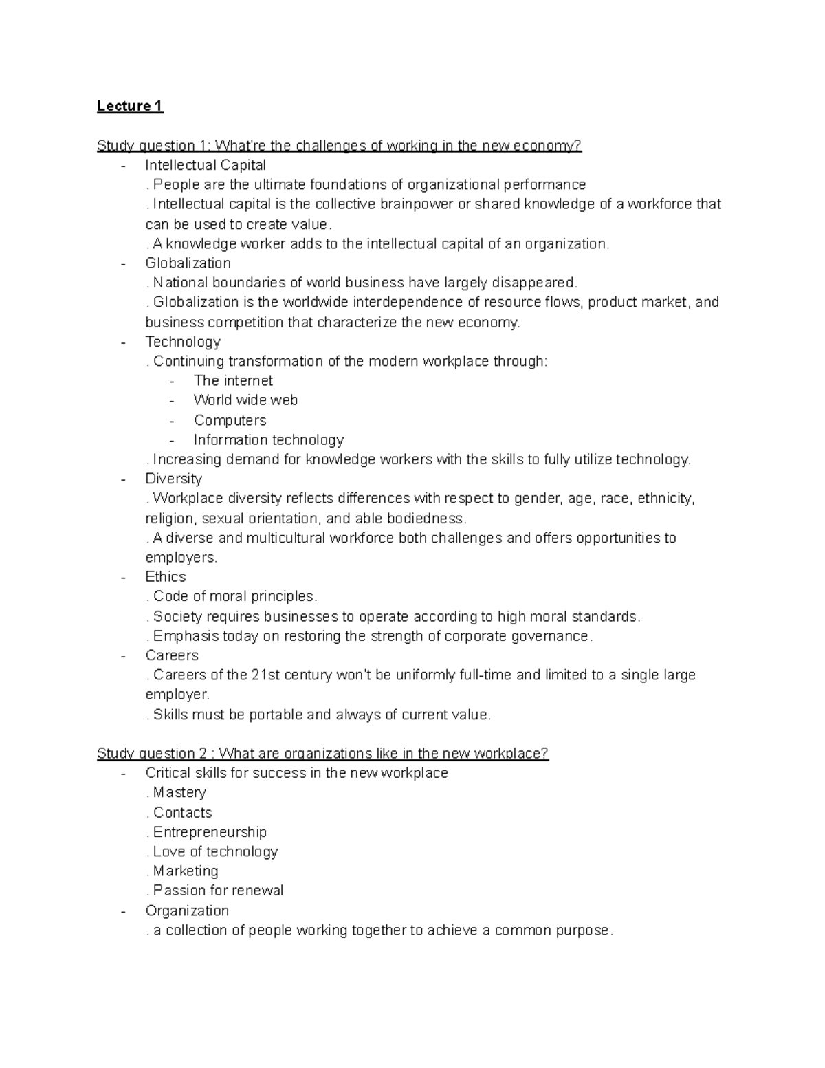 GMS 200 notes - ok ok - Lecture 1 Study question 1: What’re the ...