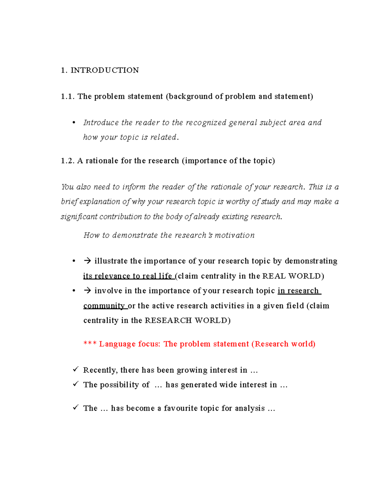 2018 0227 Chapter ONE - easy - 1. INTRODUCTION The problem statement ...