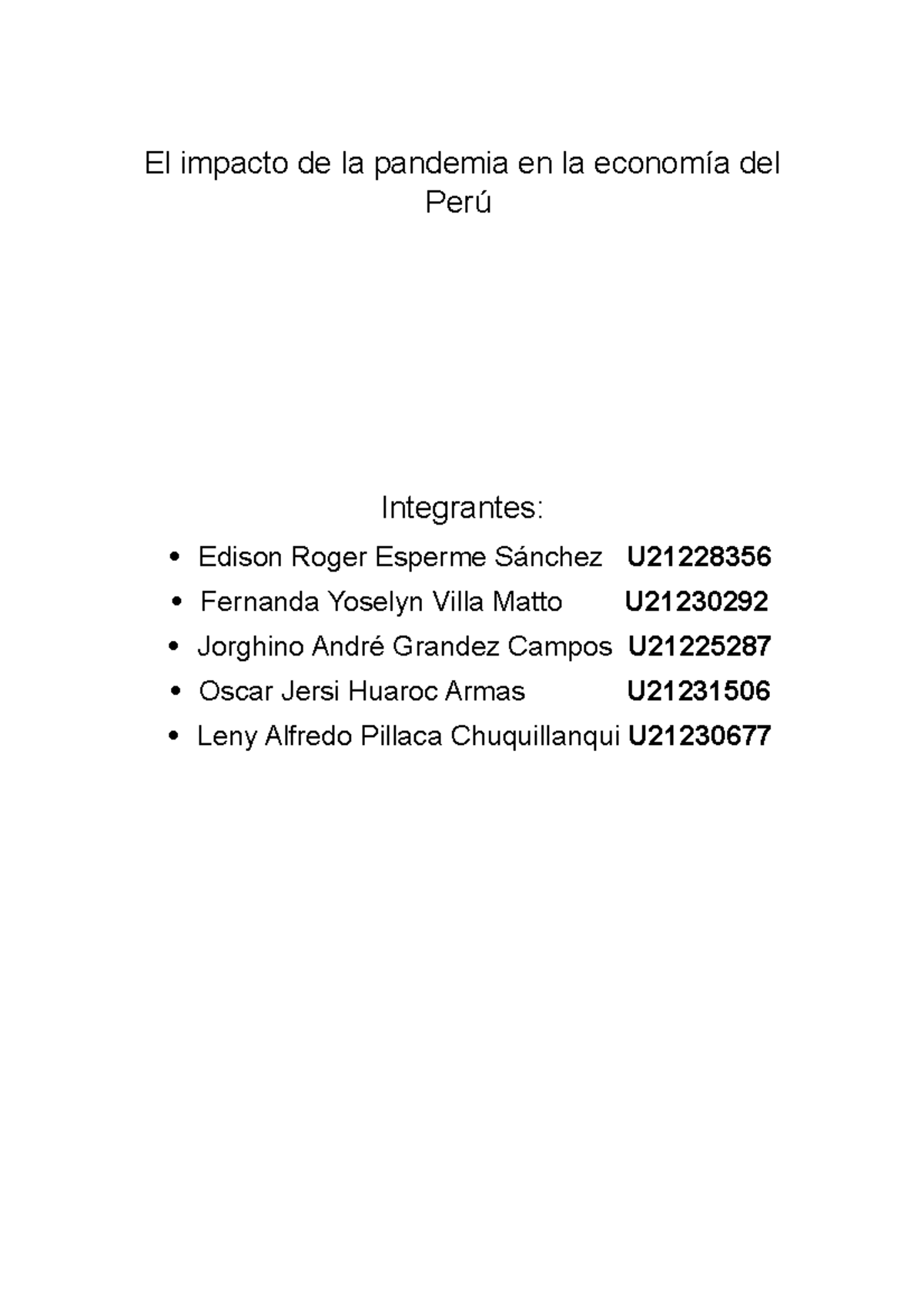 Semana 17- Grupo 5 - copia - El impacto de la pandemia en la economía ...