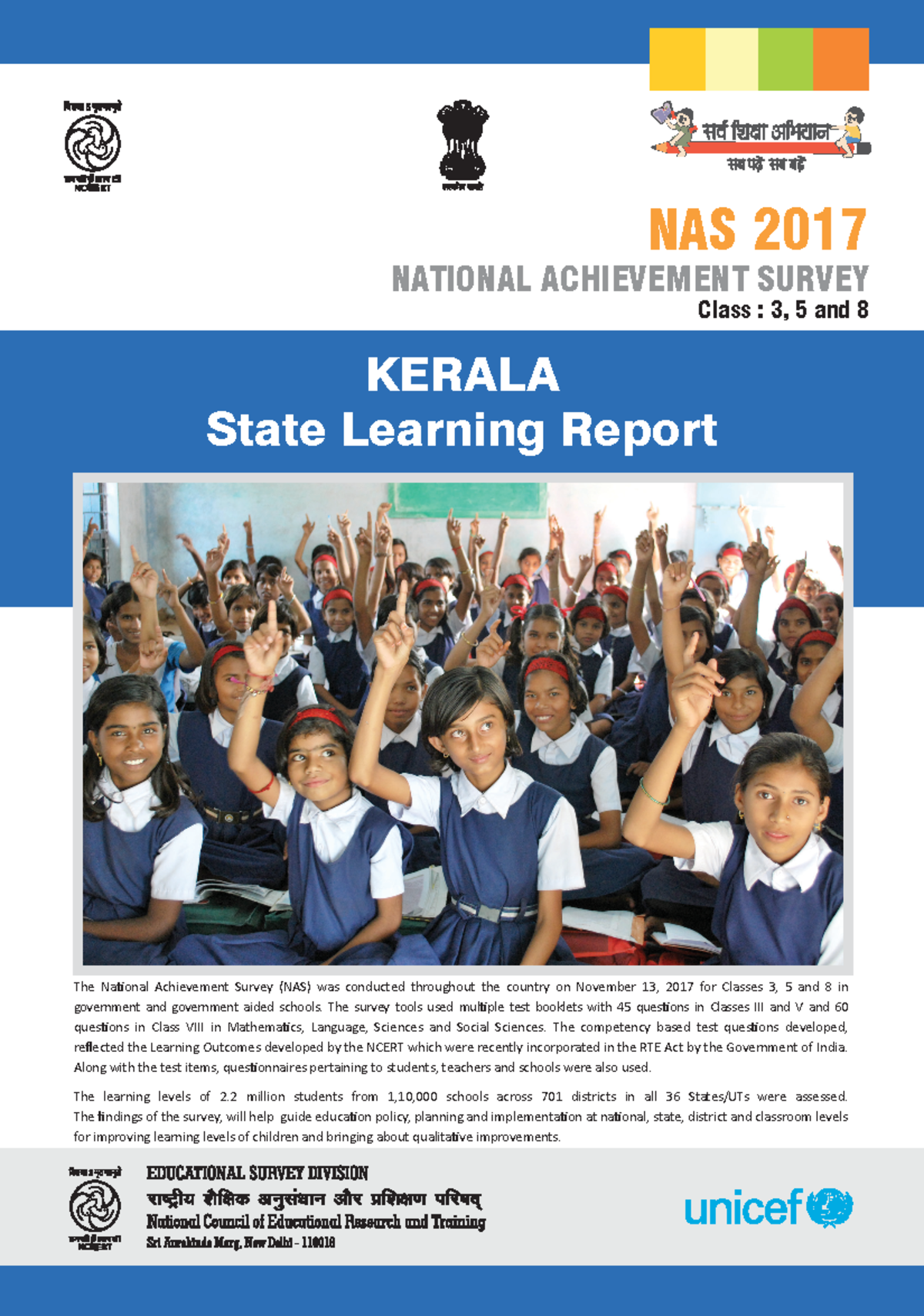Kerala - NAS 2017 NATIONAL ACHIEVEMENT SURVEY KERALA State Learning ...