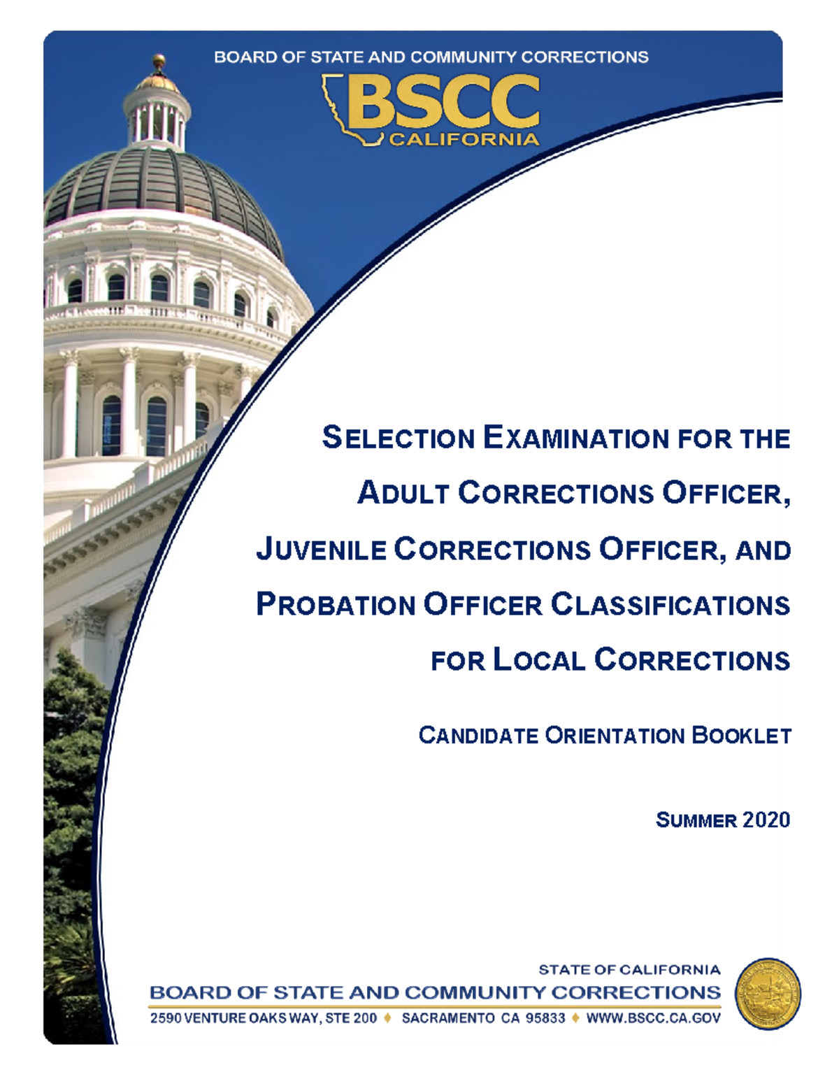 Candidate Orientation Booklet - SELECTION E XAMINATION FOR THE A DULT C ...