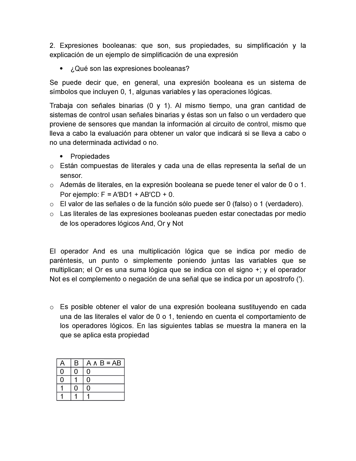 Algebra Boolena - Expresiones Booleanas: Que Son, Sus Propiedades, Su ...