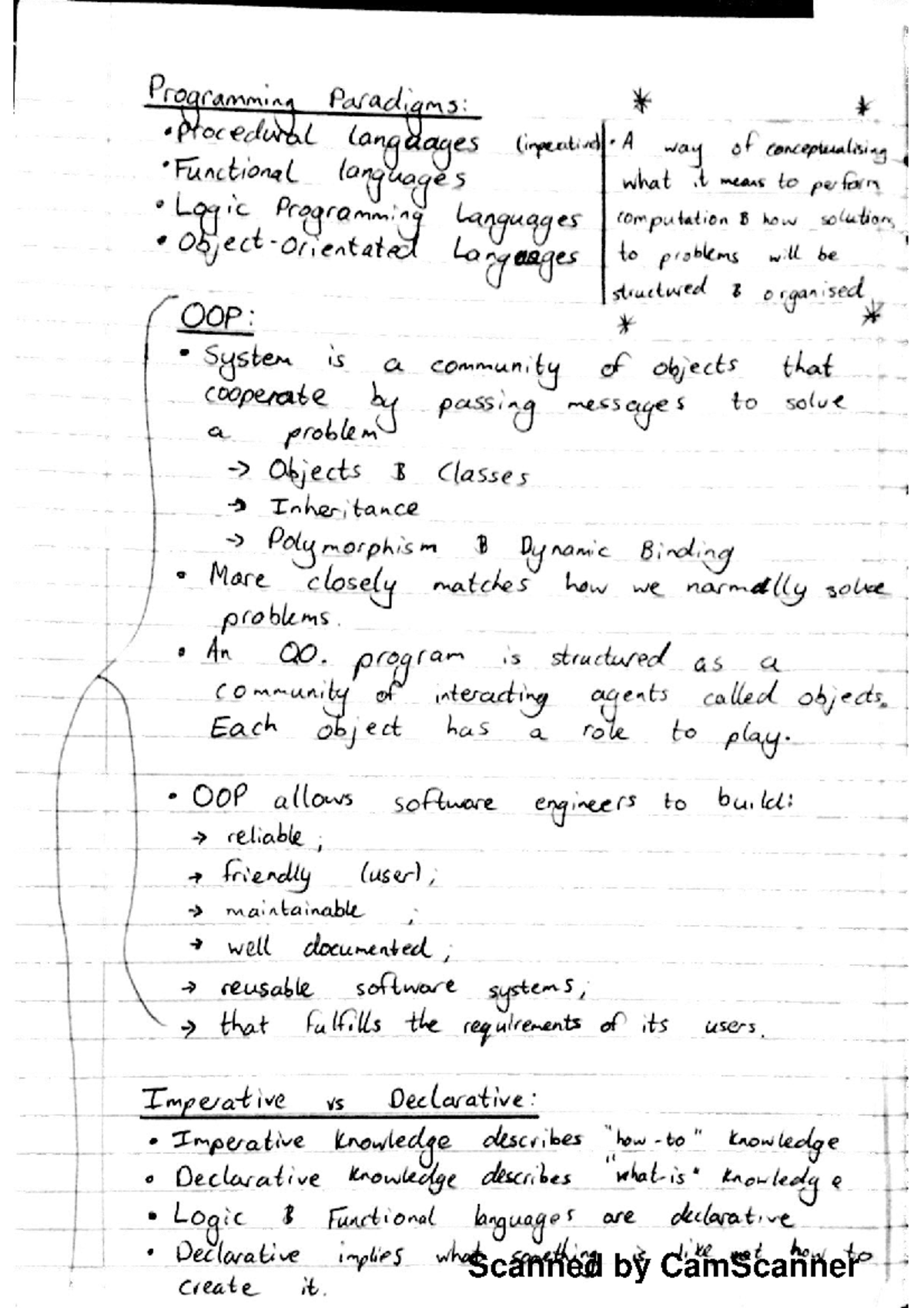 COMP 200 - Part 1 - Summary Object-Oriented Programming - COMP200 - Studocu