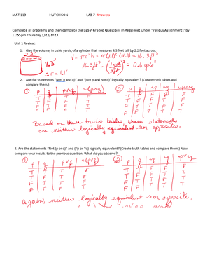 EXAM 4 Study Guide with answers - MAT 113 HUTCHISON EXAM 4 STUDY GUIDE ...