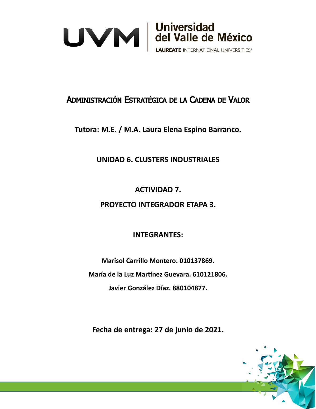 Act Mcm Actividad Proyecto Integrador Etapa Etapa Elementos Clave Del Proceso Studocu